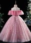 Girls Pink Beauty Pageants Sequin Formal Dresses 3