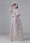 Victorian Bustle Floral Dresses Edwardian Historical Period Theater Costume