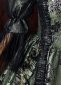 Dark Green Floral Brocade Lace Puff Sleeves Gothic Victorian Dress 6