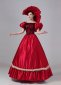 Burgundy Off shoulder Historical Gothic Victorian Wedding Gown Dress