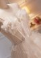 Sparkly Ivory Tulle Spaghetti Strap Appliques Wedding Dress 2