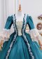 Renaissance Retro Green Masked Prom Dress Ball Gown 4