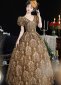 Gold Embroidery Masquerade Ball Dress
