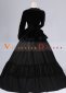 Civil War Victorian Black Velvet Ball Gown Dress Reenactment Theatre Costume 3
