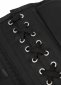 Black Hip Gores Embroidery Applique Underbust Corset 3