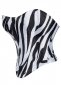 Black And White Print Overbust Corset