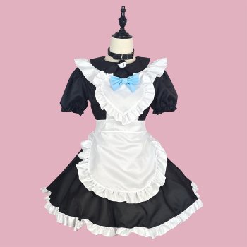 Classic Black and White Cat Maid Dress Japanese Maid Cosplay Costume