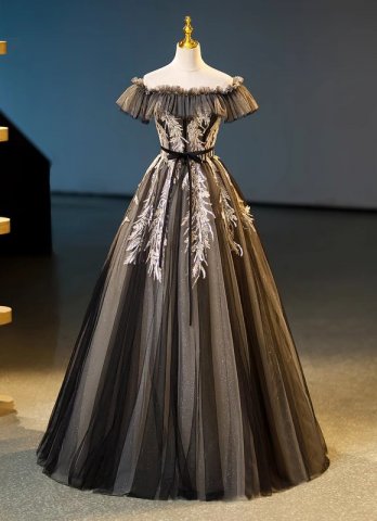 Off the Shoulder Black Sexy Cocktail & Party Dresses
