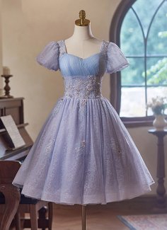 Light Purple Sequin Short Formal Party Dress