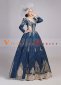 Blue Velvet Christmas Carnivale Party Dress for Women 2