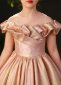 Girls Pink Glitter Off Shoulder Princess Graduation Party Dress 3