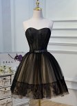 Women Black Short Prom Dress Formal Cocktail Dresses for Evening Party