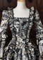18th Century Black Floral Jacquard Brocade Victorian Rococo Dress with Hat 5
