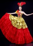 Girls Metallic Tulle Dresses Sparkly Shiny Party Dance Twirl Dress Single Shoulder Outfits