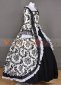 White Brocade Floral Gothic Victorian Renaissance Dress 1