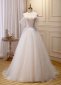 Ivory Tulle Appliques Lace Wedding Dress