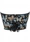 Butterfly Printed Overbust Corset with Cups 1