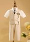 5 Piece Kids Boys Formal Blazer Beige