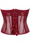 Bride White Red Sexy Mesh Overbust Corset 2