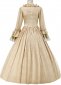 Champagne Jacquard Victorian Dress 01