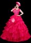 Rose Red Super Large Skirt Women Tulle Carnival Costume Dress 1