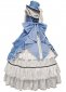 Blue Renaissance Victorian Jacquard Dress
