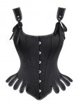 Historically Inspired Victorian Brocade Shoulder Strap Overbust Vest