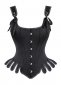 Historically Inspired Victorian Brocade Shoulder Strap Overbust Vest