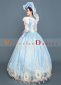 Blue Cinderell Cosplay Rococo Lolita Fairytale Fancy Dress 4
