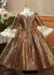 Coffee Children Girls Historical Victorian Dress Gown 2