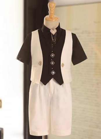 5 Piece Kids Boys Formal Blazer Vest and Pants Dress Suits Set for Party