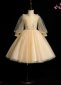 Champagne Girls Princess Sequin Holiday Party Dress