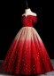 Flower Girl Off Shoulder Velvet Tulle Christmas Party Formal Dress 2