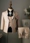 Boys 5 Pcs Slim Fit Shawl Lapel Tuxedo Jacket Set For School