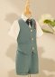 3pcs Sage Green Boys Beach Wedding Shorts Formal Suits 1