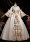 Medieval Vintage Champagne Victorian Dress Ball Gown