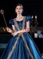 Blue Short Sleeves Women Rococo Evening Ball Gown Dress 2