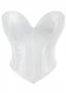 Classic Black PU Leather Fashion Corset Top White