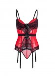 Red Spaghetti Straps Lace Sexy Perspective Lingerie