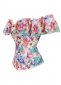 Chiffon Printed Off Shoulder Bustier