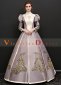 Champagne Rococo Baroque Queen Ball Dress 18th Century Medieval Victorian Wedding Dress
