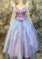 Purple Blue Women Witch Cosplay Dress Halloween Costume