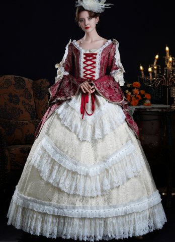 18th Century Victorian Baroque Ball Gown Halloween Holiday Masquerade Dress