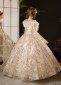 Champagne Children Ruffle Neck Princess Party Dress 4