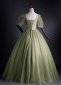 Ball Gown Princess Short Sleeves Floor Length Tulle Elegant Dress 2