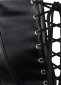 Fancy Black Leather Bustier Corset Women Lace Sexy Dress 1