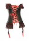 Black Satin Lace Overbust Corset 4