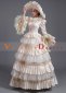 Champagne Baroque Rococo Wedding Dress Reenactment Revolutionary Costume 3