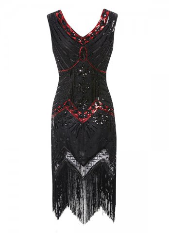 Women Vintage Flapper Dress Carnival Masquerade Prom Dress