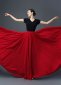 Chiffon Full Circle Skirt Belly Dance Tribal Panel Skirt Red